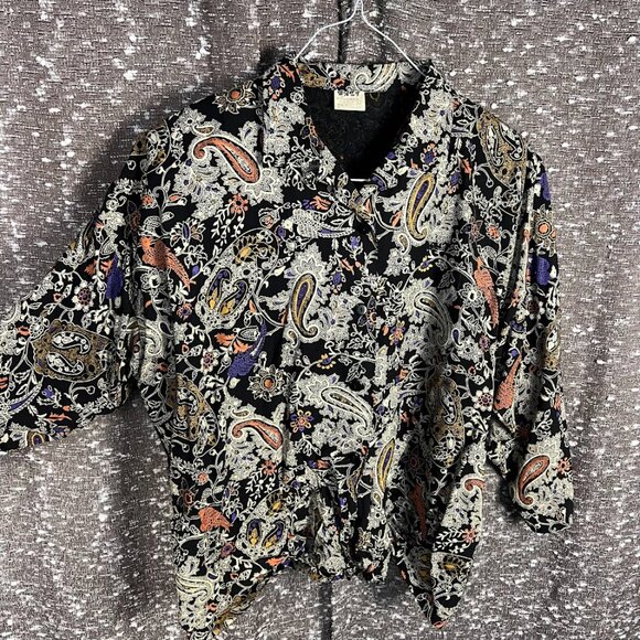 VINTAGE BALT Princess by IAP Floral Paisley Button Up Shirt W/ Skirt RN. 47101 - Picture 5 of 9